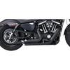 Vance & Hines #47329 - Shortshots Staggered Exhaust System - Black