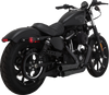 Vance & Hines #46374 - 2-into-2 Mini Grenades Exhaust System - Black