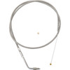 LA Choppers #LA-8005TH19 - Stainless Braided Handlebar Throttle Cable - 18"-20" - '96-'07 Touring