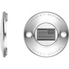 Figurati Designs #FD26R-TC-2H-SS - Timing Cover - 2 Hole - American Flag - Contrast Cut - Stainless Steel