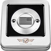Figurati Designs #FD26R-TC-2H-SS - Timing Cover - 2 Hole - American Flag - Contrast Cut - Stainless Steel