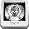 Figurati Designs #FD27-TC-5H-SS - Timing Cover - 5 Hole - Skull - Contrast Cut - Stainless Steel