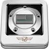 Figurati Designs #FD72-TC-5H-SS - Timing Cover - 5 Hole - Green Line American Flag - Stainless Steel