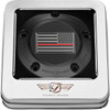 Figurati Designs #FD75-TC-5H-BLK - Timing Cover - 5 Hole - Red Line American Flag - Black