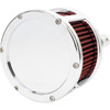 Feuling Parts #5427 - BA Race Series Air Cleaner Kit - Chrome - Red Filter