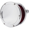 Feuling Parts #5437 - BA Series Air Cleaner Kit - Chrome - Red Filter