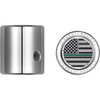 Figurati Designs #FD72-HTSC-SS - Heel-Toe Shifter Cover - Green Line American Flag - Stainless Steel