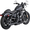 Vance & Hines #46361 - 3" Twin Slash Slip-On Mufflers - Black