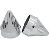Avon Grips #AXL-SPK-CH - Front Axle Nut Cover - Chrome - Spike - 1"