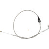LA Choppers #LA-8100ID00 - Stainless Braided Handlebar Idle Cable - Stock - Dyna/Softail