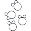 ALL Balls #FS00061 - Refill Clamp Kit - Fuel Line/Wire - Flat Ear - Silver - 12.5 mm - 4 Pack