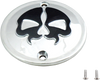 Drag Specialties Points Cover - Chrome - Black Skull - 2 Hole - Sportster