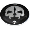 Drag Specialties - Points Cover - Black - Chrome Skull - 2 Hole - Sportster