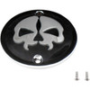 Drag Specialties - Points Cover - Black - Chrome Skull - 2 Hole - Sportster