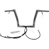 FAT Baggers INC. #612912 - EZ Install Wired 1-1/2" Flat Top Handlebar Kit - 12" - Chrome