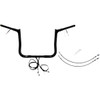 FAT Baggers INC. #902212-B - EZ Install Wired 1-1/4" Pointed Top Handlebar Kit - 12" - Black