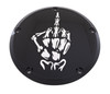 Custom Engraving SKUL24-12BG - 7   Tc Derby Cover Bone Finger Black
