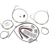 Burly Brand #B30-1293 - Control Kit for Early Touring Bikes with Bagger Bar Handlebars - 15" - Non-Cruise - Stainless