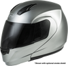 Gmax G104198 - Md-04 Modular Helmet Metallic Silver 2x