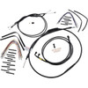 Burly Brand #B30-1192 - Complete Black Vinyl Handlebar Cable/Line Kit for Ape Hangers - 12" - '96-'05 FXD