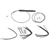 Burly Brand #B30-1249 - Handlebar Cable/Brake Line Kit for Burly Ape Handlebars - 14" Gorilla - FLSL - Stainless