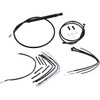 Burly Brand #B30-1259 - Complete Black Vinyl Handlebar Cable/Line Kit for Ape Hangers - 12" - '18-'24 FX