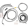 LA Choppers #LA-8056KT2-16 - Complete Stainless Braided Handlebar Cable/Brake Line Kit - 15"-17" Handlebars - '21-'22 FLH