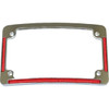 Custom Dynamics #TF08-C - License Plate Frame - Red/White LED - Chrome