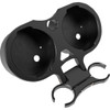 LA Choppers #LA-7398-22B - T-Bar Gauge Mount - Dual - Black - 1.50" Diameter