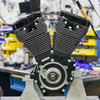 S&S Cycle #310-1158 - V124 Long Block Engine - Black Edition - Big Twin | Custom Chasis w/Alternator-Style Primary
