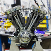 S&S Cycle #310-1159 - V124 Long Block Engine - Chrome/Wrinkle Black - Big Twin | Custom Chasis w/Alternator-Style Primary