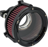Trask #TM-1022GBK - Assault Charge High-Flow Air Cleaner - Gloss Black