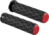 Arlen Ness #500-017 Diamond Grips - TBW - Red