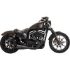 Vance & Hines #47328 - 2-into-1 Upsweep PCX™ Exhaust System - Stainless Steel - Black