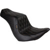 LE Pera #LYRU-580DD-CHET - Tailwhip Up Front Seat - Double Diamond w/ Chestnut Thread - Black - FLSB/FXLR '18-'24
