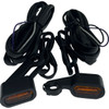 Drag Specialties - Marker Lights - Black - Amber Lens - '04-'13 XL