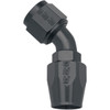 Russell #R13093B - 45 Degree Hose End - Black - 6AN