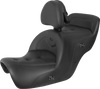 Saddlemen RoadSofa Seat - with Backrest - Pillow Top - Black - Heated - GL1500 '88-'00