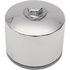 Drag Specialties - Magnetic Ring Oil Filter with Nut - Chrome - 2-1/4"