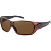 Bobster #BARI101 - Aria Sunglasses - Gloss Clear Burgundy - Brown Lens