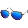 Bobster #BICE102HD - Ice Sunglasses - Matte Gray Tortoise Gunmetal - Brown HD Blue Mirror Lens