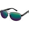 Bobster #BCOM101HD - Commandant Sunglasses - Matte Metallic Charcoal/Black Metal - Brown Green Mirror Lens