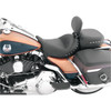 Mustang #79602 - Wide Solo Seat - With Backrest - Black - Studded w/ Concho - FLH/FLT '08-'25