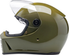 Biltwell #1004-154-501  - Lane Splitter Helmet - Gloss Olive Green - XS