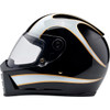 Biltwell #1004-570-501 - Lane Splitter Helmet - Gloss Black/White Flames - XS