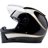 Biltwell #1004-570-501 - Lane Splitter Helmet - Gloss Black/White Flames - XS