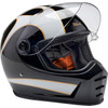 Biltwell #1004-570-501 - Lane Splitter Helmet - Gloss Black/White Flames - XS