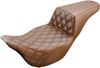 Step Up Seat - Lattice Stitched - Brown - FLH