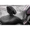 Saddlemen #808-07B-182BRHC - Roadsofa™ Seat - with Backrest - Full Lattice Stitch - Heated - FLH/FLT '08-'25