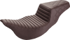 Step Up Seat - Tuck and Roll/Lattice Stitched - Brown -  FLH